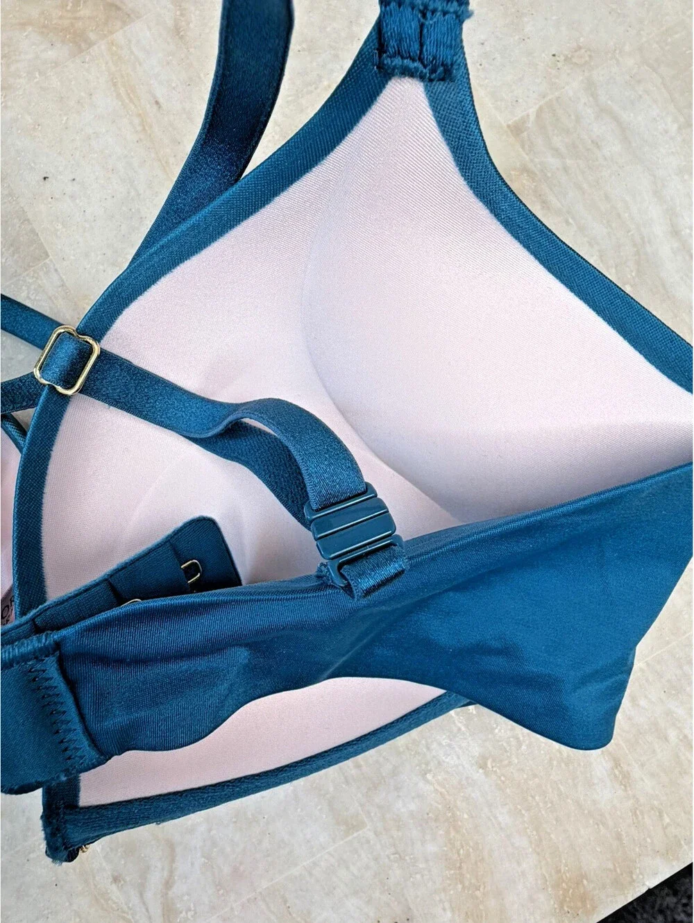 Victorias Secret Very Sexy Teal Straps Bra Set Size 32D NWT